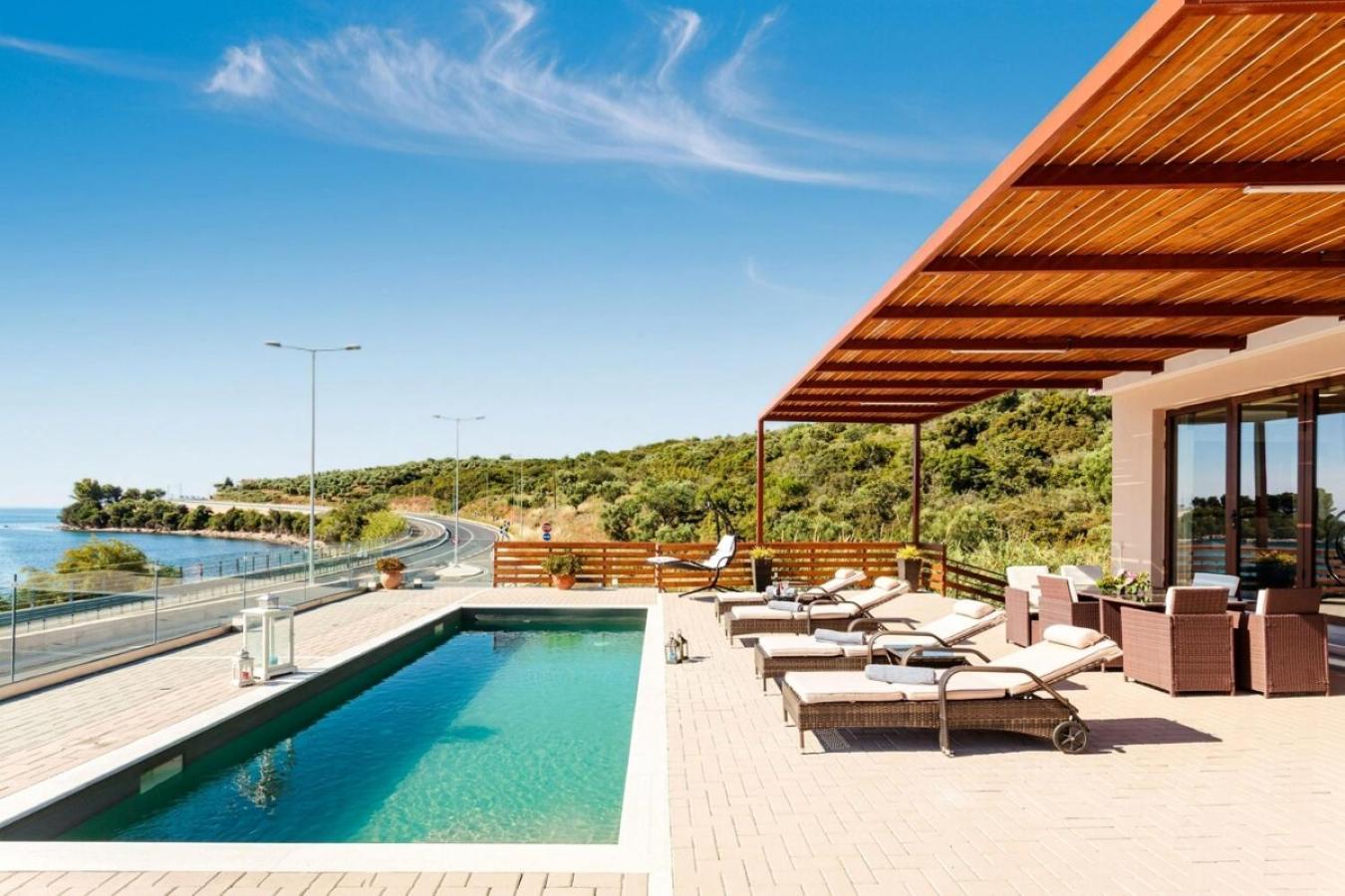 Seaside Summer Bliss - Aurora Luxury Pool Paradise Petalídhion 외부 사진